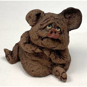 VTG D & D Studio's Doug’s Animations Resin 2 ALVIN Pig Hog Animal Figurine EUC